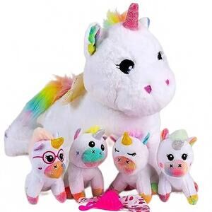 NEW TUMTOTZ kid's 5-in-1 surprise unicorn plush set in white